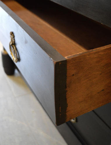 19thC French Empire Marble top painted Commode/ chest of drawers