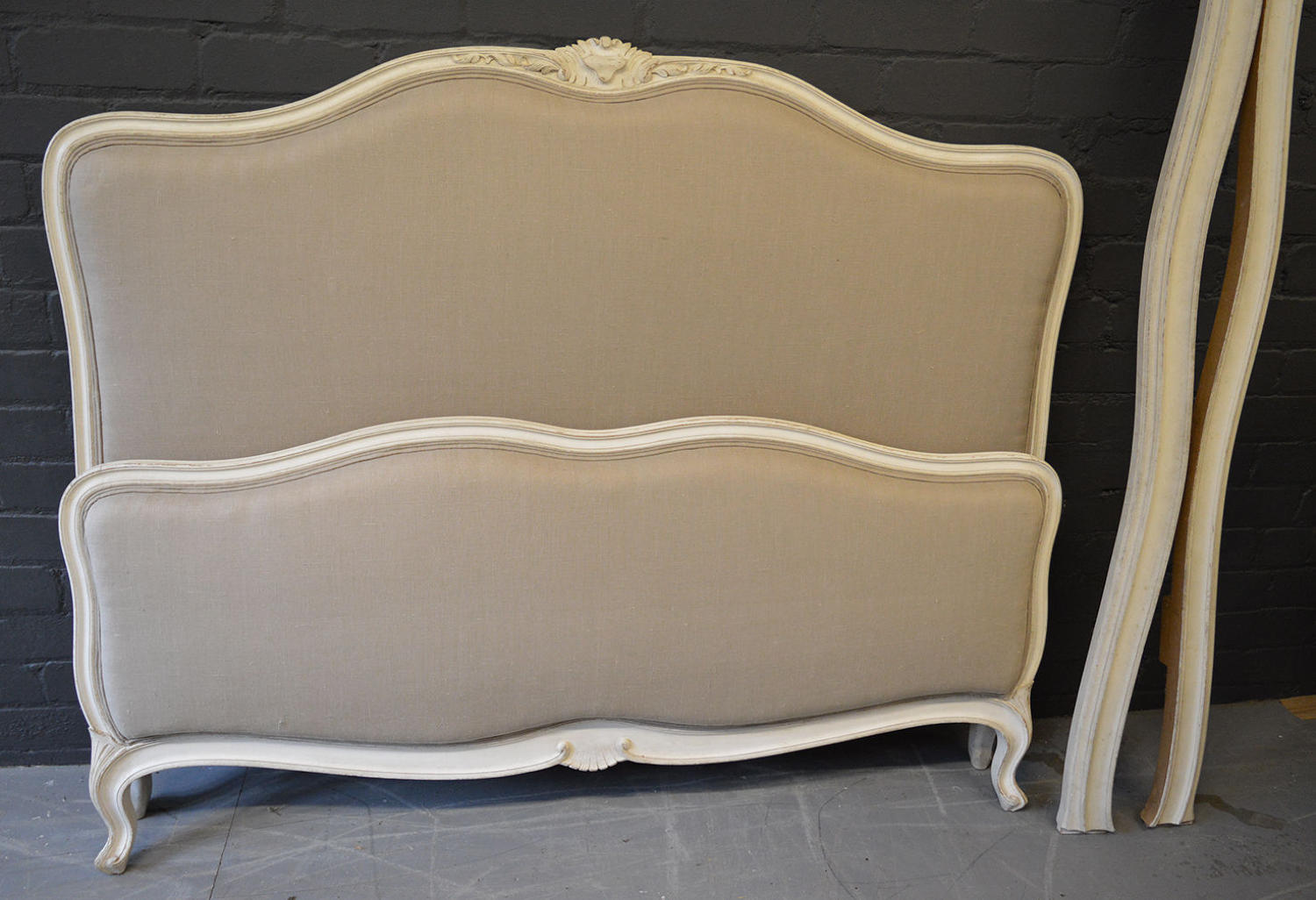 King Size Louis XV style Upholstered Bedstead