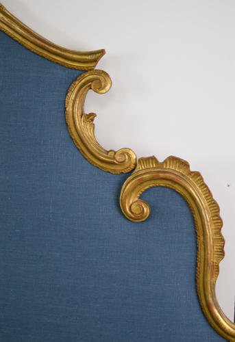 Super King size Venetian Gilt & Linen Headboard