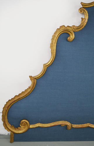 Super King size Venetian Gilt & Linen Headboard