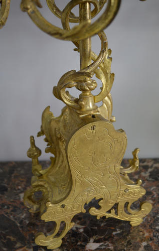 Pair of 19thC Louis XV style Gilt Candelabra