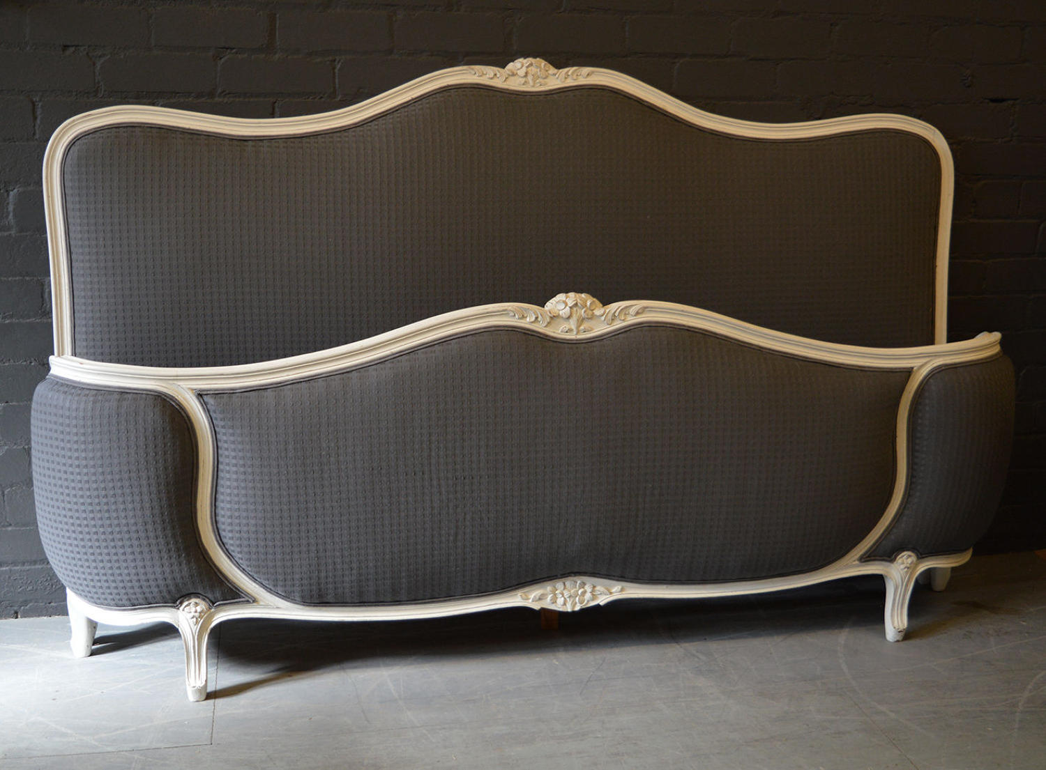 Super King size Louis XV style Upholstered bedstead