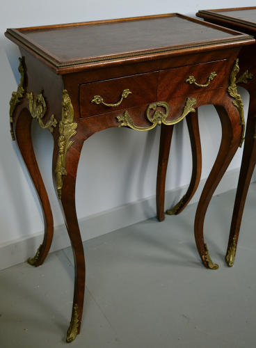 Pair of Louis XV style lamp tables