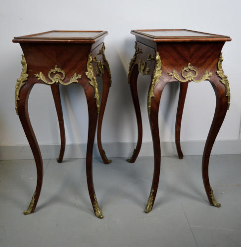 Pair of Louis XV style lamp tables