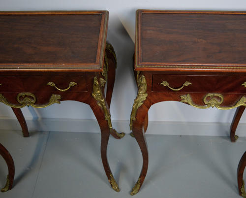 Pair of Louis XV style lamp tables