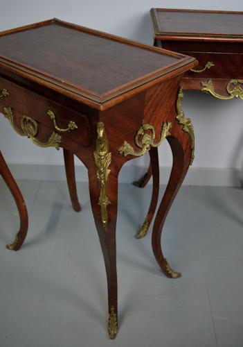 Pair of Louis XV style lamp tables