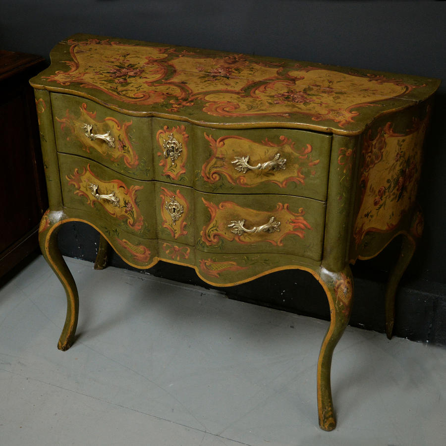 Late 19thC Venetian Hand Painted Commode