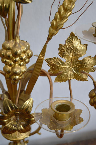 Pair of 19th Century Gilt flower Candlesticks