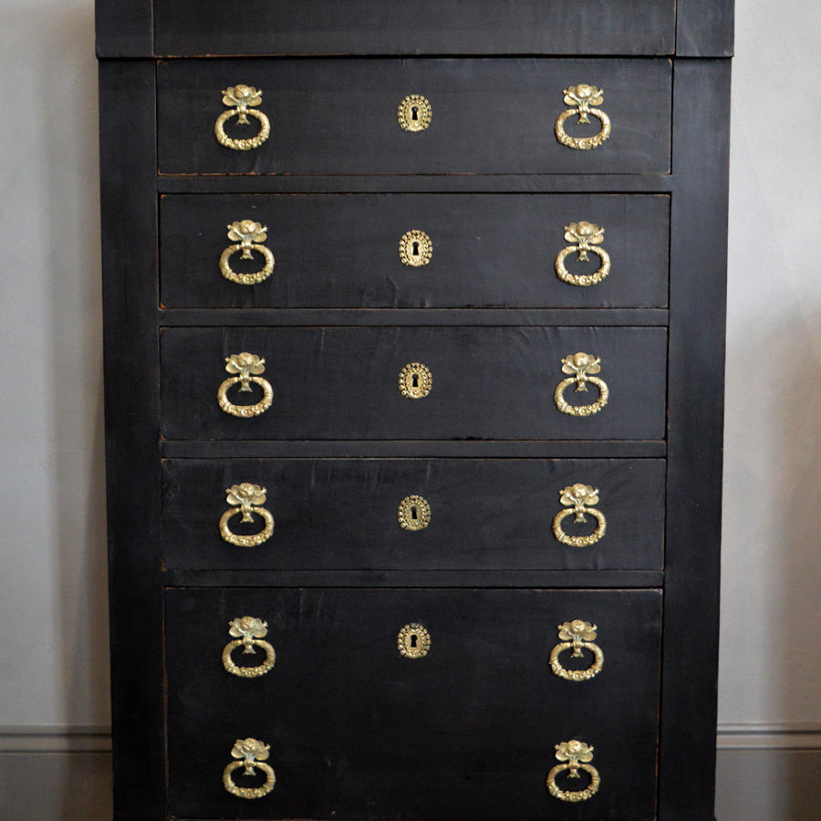 19th Century Empire Tall chest of drawers