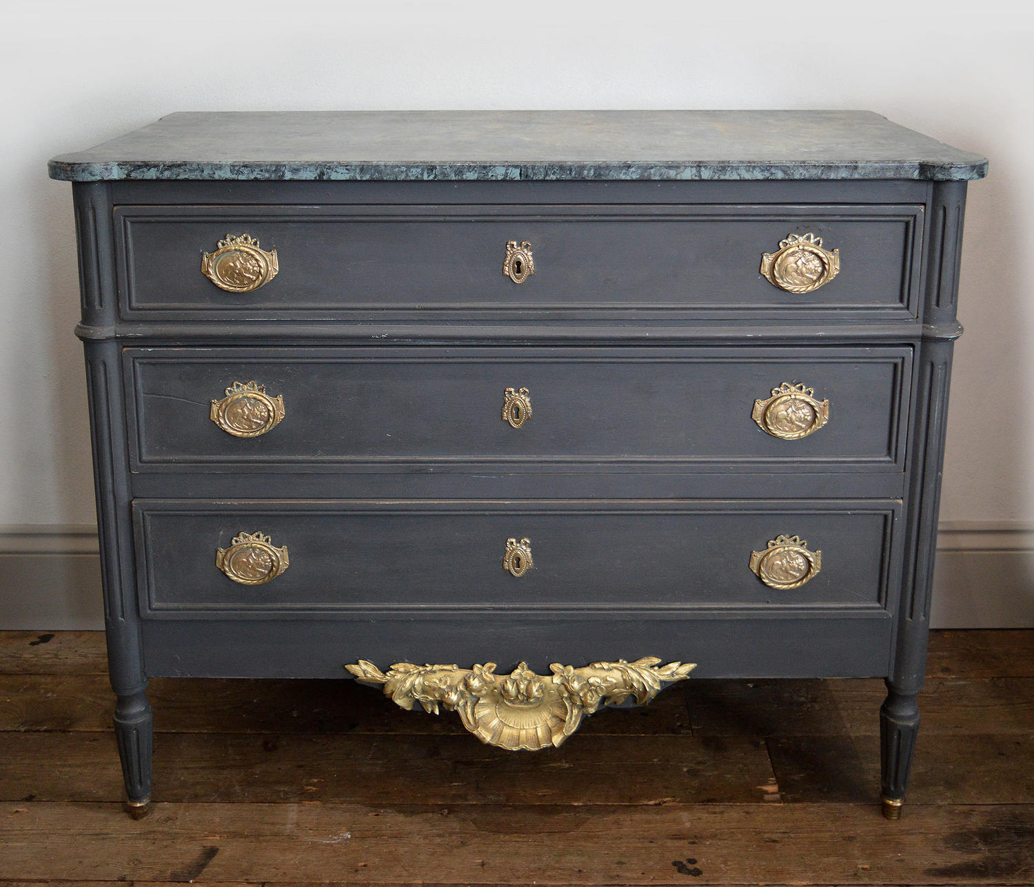 Louis XVI style painted commode c1900