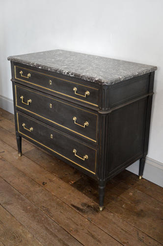 Late 18th Century Louis XVI marble top commode