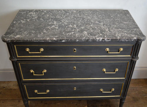 Late 18th Century Louis XVI marble top commode