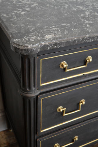 Late 18th Century Louis XVI marble top commode
