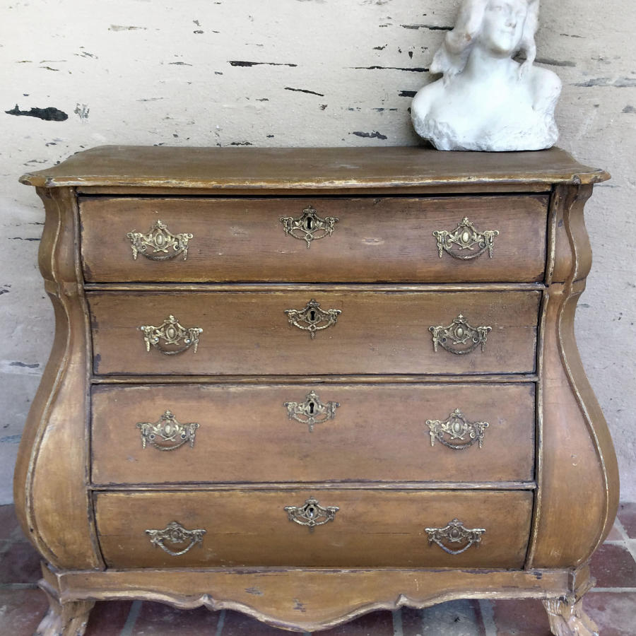 Dutch Mid 18th Century painted Baroque commode c1760-80