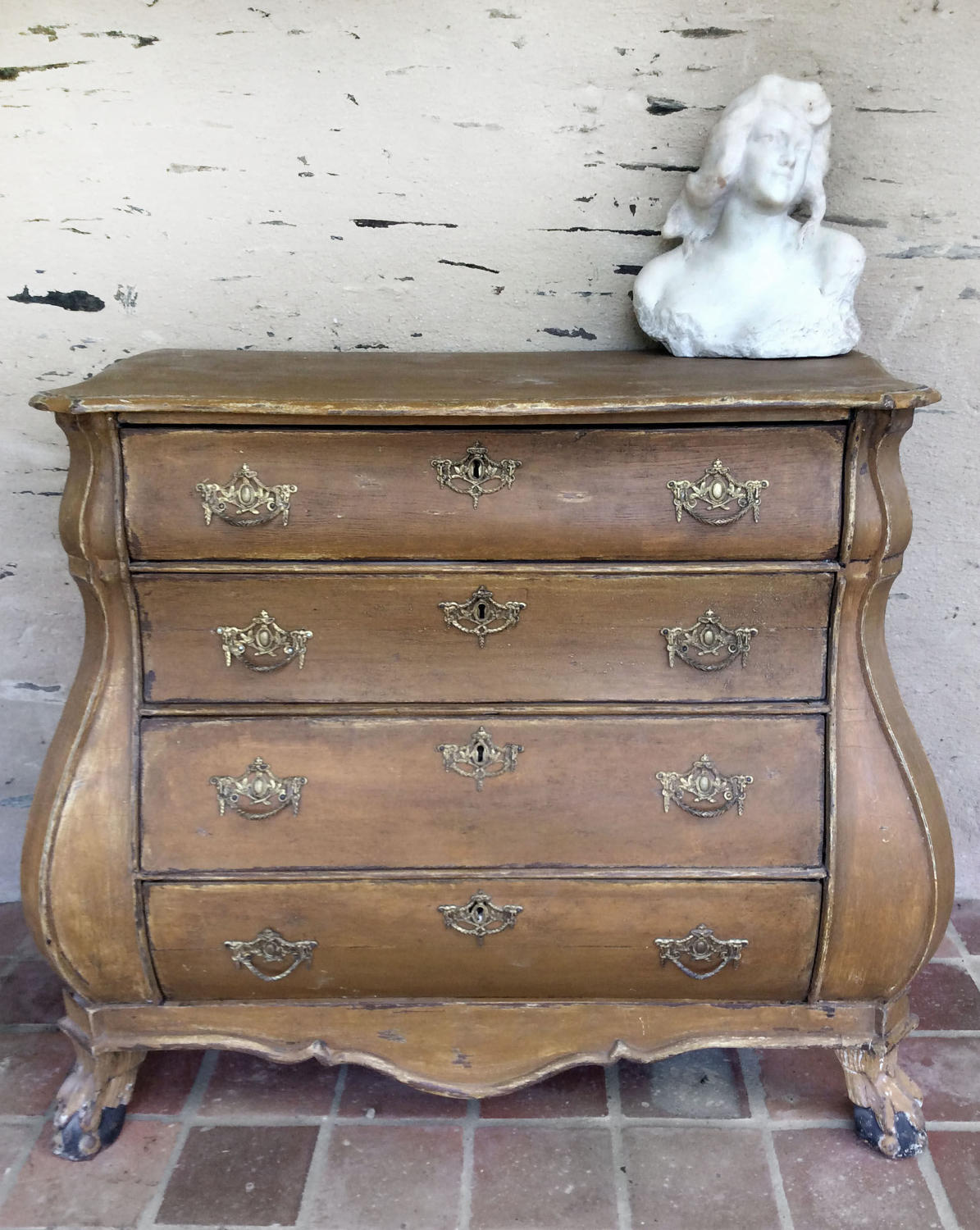 Dutch Mid 18th Century painted Baroque commode c1760-80