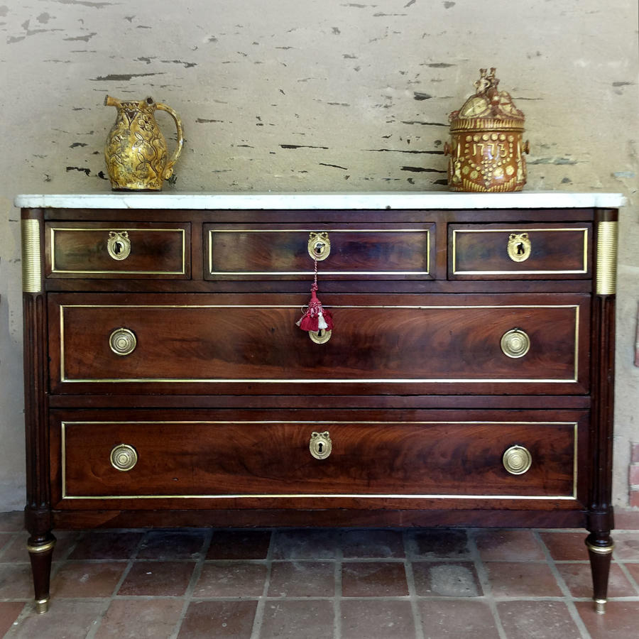 18th Century Louis XVI Mahogany Commode