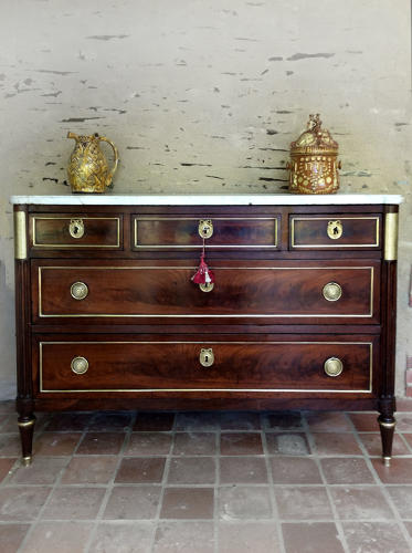 18th Century Louis XVI Mahogany Commode
