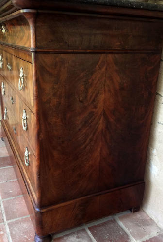 19thC Flame Mahogany Restoration Period Commode