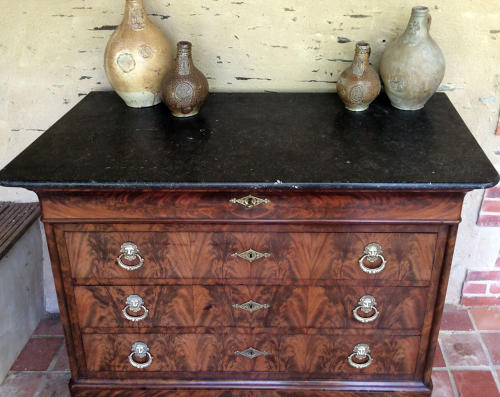 19thC Flame Mahogany Restoration Period Commode