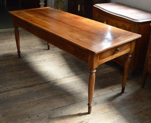 French 19th Century Cherry Farmhouse Table
