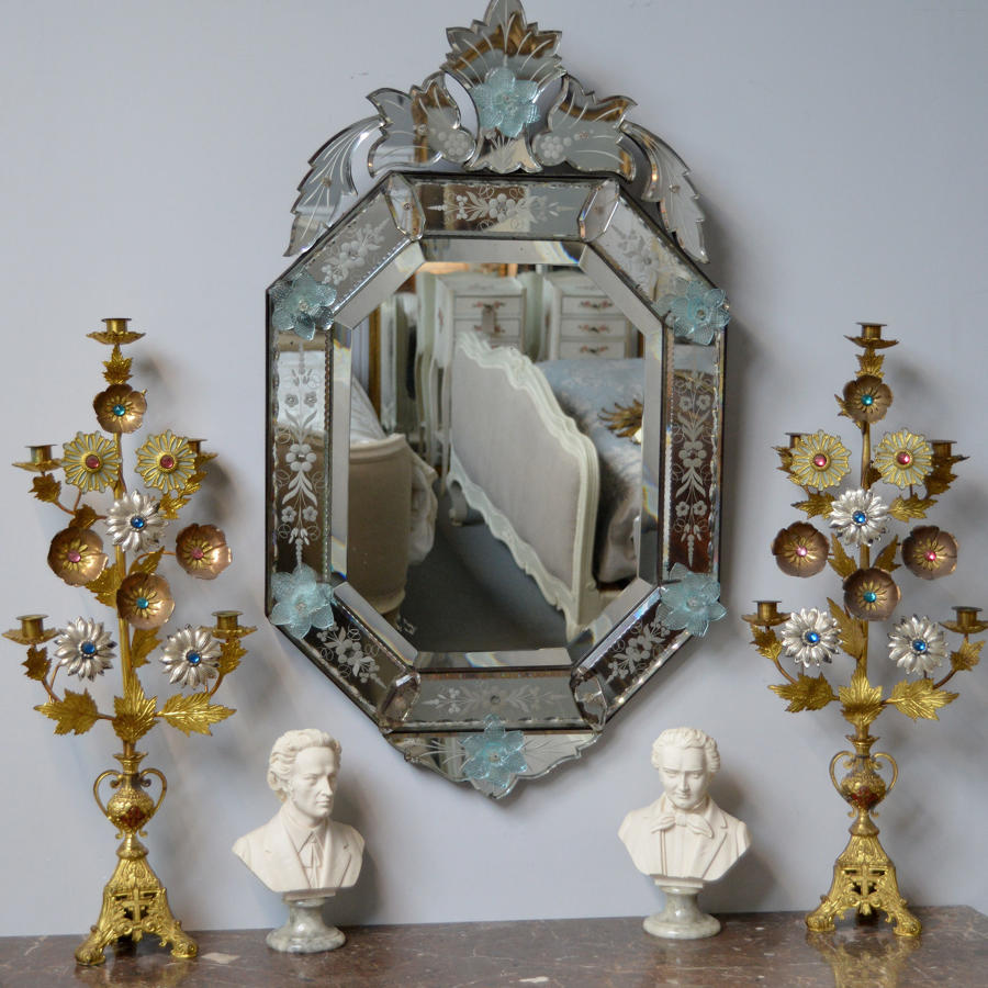 Early 20thC Venetian wall mirror