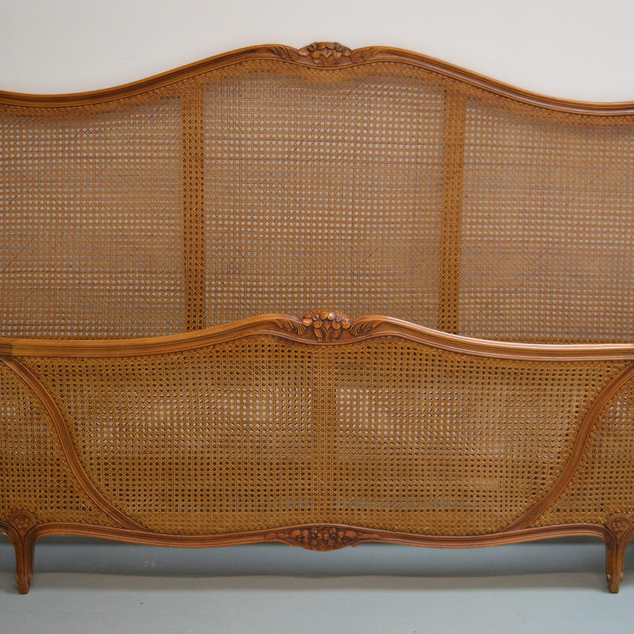 Super King size Louis XV style caned bedstead