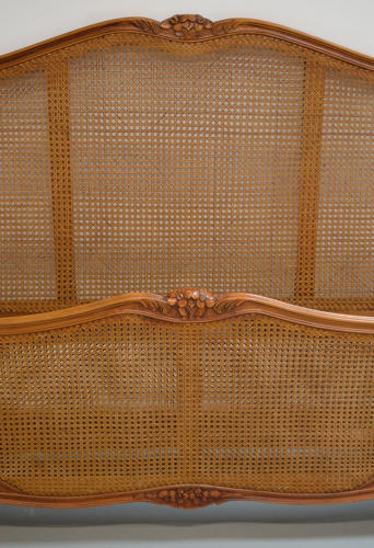 Super King size Louis XV style caned bedstead