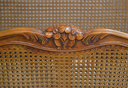 Super King size Louis XV style caned bedstead