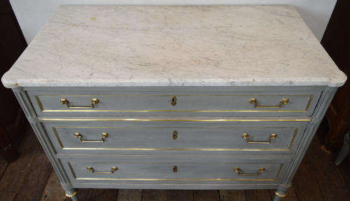 18th Century Louis XVI marble top commode