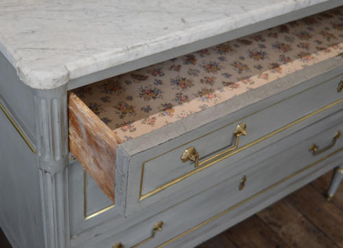 18th Century Louis XVI marble top commode