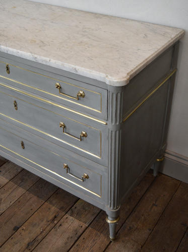 18th Century Louis XVI marble top commode