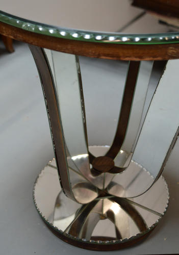 Original Art Deco Mirrored Lamp Table