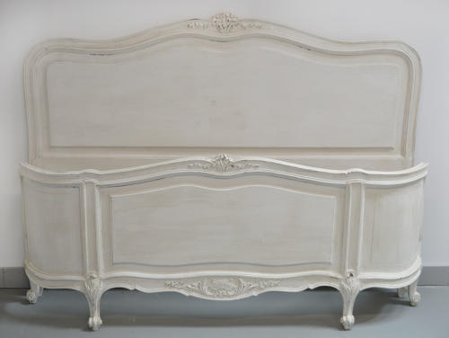 King size Louis XV style curved end bedstead