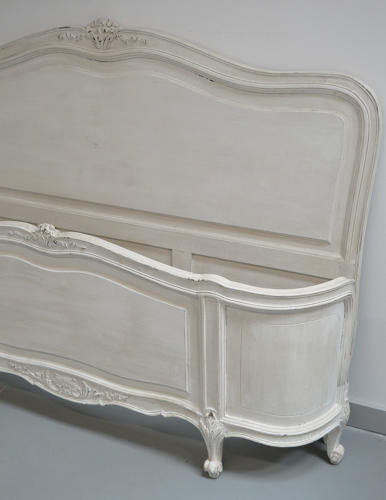 King size Louis XV style curved end bedstead