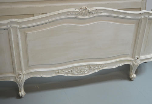 King size Louis XV style curved end bedstead