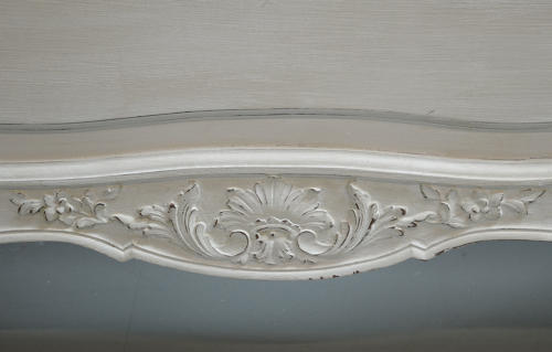 King size Louis XV style curved end bedstead
