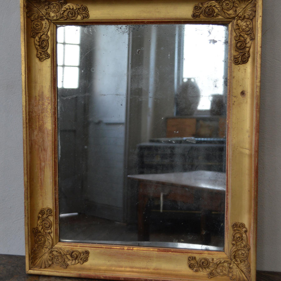 Small 19th Century Charles X mercury & gilt mirror