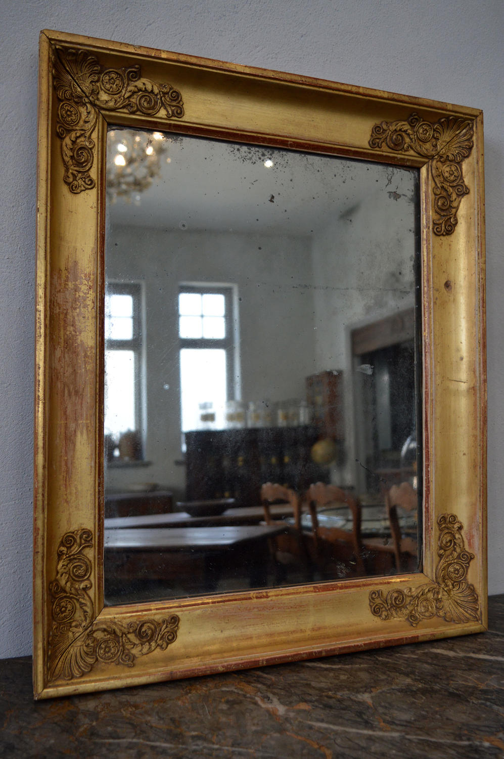 Small 19th Century Charles X mercury & gilt mirror