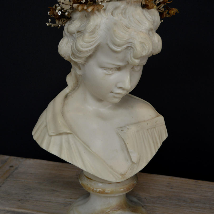 Early to mid Century French Girl Bust