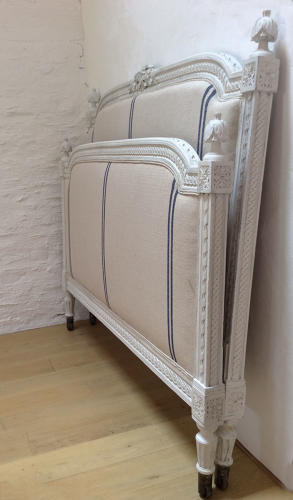 19th Century Louis XVI style double upholstered Bedstead