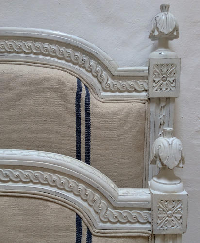 19th Century Louis XVI style double upholstered Bedstead