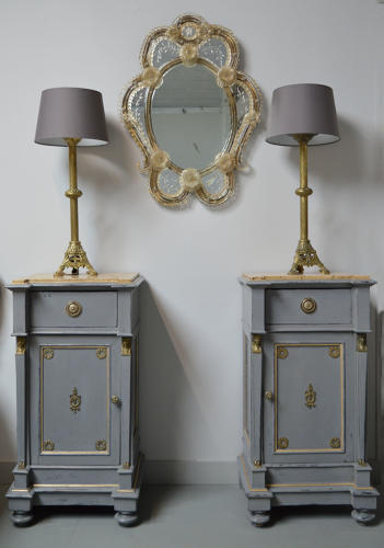 Pair of Empire Italian Bedside Cabinets c1900