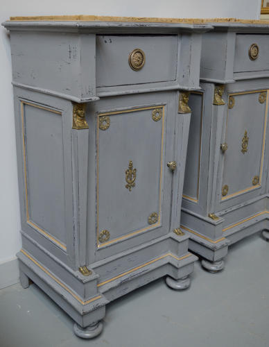 Pair of Empire Italian Bedside Cabinets c1900