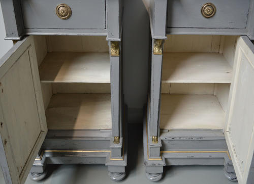 Pair of Empire Italian Bedside Cabinets c1900