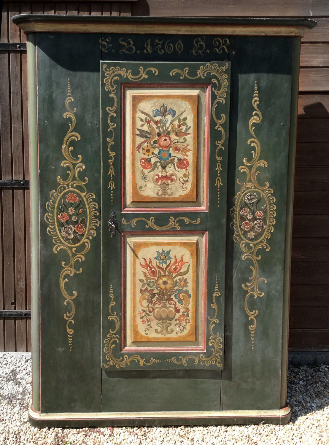 18th Century Hand painted Alsace Armoire