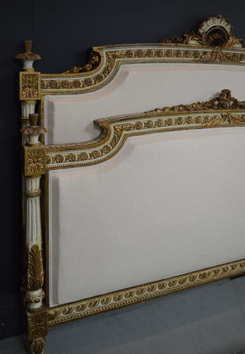 Superb quality 19th Century Louis XVI style large king size bedstead