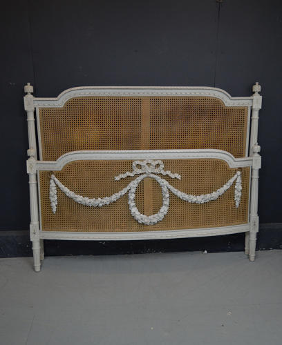 19th Century King Size Louis XVI style caned bedstead