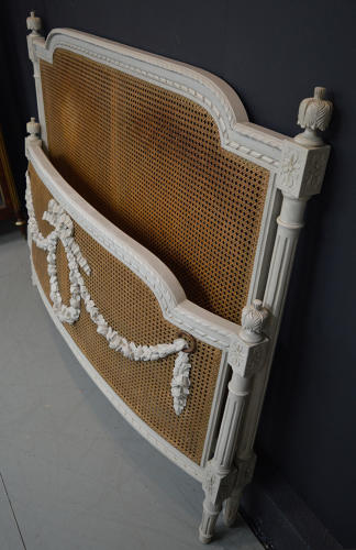 19th Century King Size Louis XVI style caned bedstead