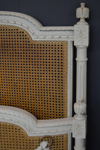 19th Century King Size Louis XVI style caned bedstead