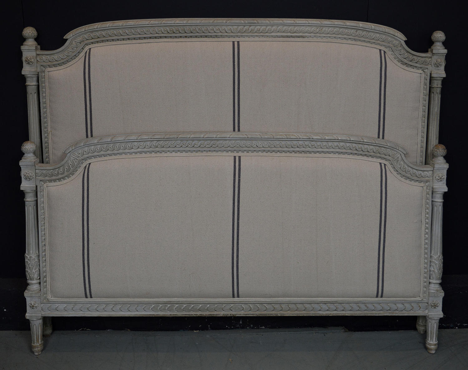 King Size Louis XVI style Upholstered Bedstead c1900-10